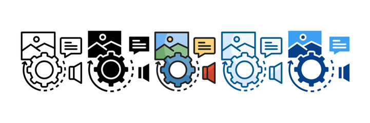 Preprocessing Icon Set Multiple Style Collection