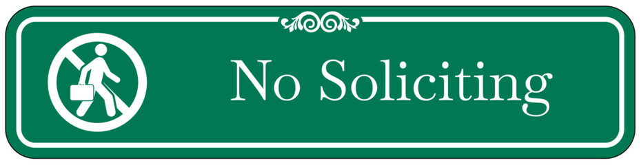 Authorized personnel only sign no soliciting