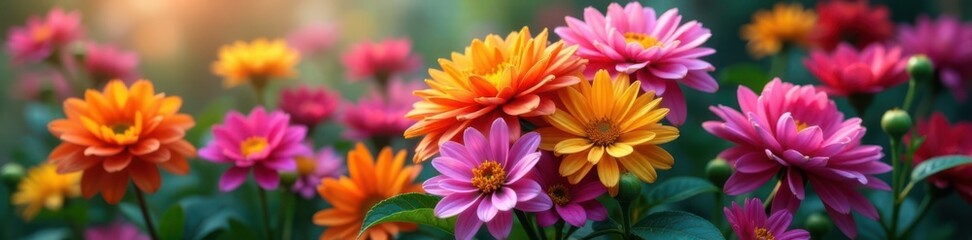 Vibrant flowers in a rotating carousel on a smartphone screen, colors blend together, petals, colorful