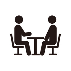 話をする人のピクトグラムアイコン