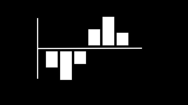 Market up and down chart with alpha channel