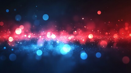 Fototapeta premium Abstract Red and Blue Bokeh Lights, Abstract bokeh lights in red and blue with a soft, dreamy glow