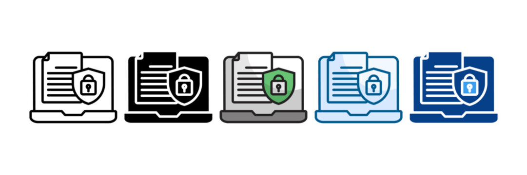 Data Security Icon Set Multiple Style Collection