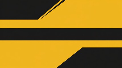 Abstract Geometric Design with Black and Yellow Shapes Creating a Modern Visual Background and Texture