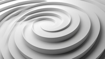 Obraz premium Spiral Form: An elegantly composed, photorealistic swirl, where smooth layers intertwine to create a sense of movement and flow, evoking an aura of modern design and abstract aesthetic.