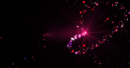 Pack of 3 loopable fairy dust light trail moving on black overlay asset. Magical particle trail. Beautiful luxurious gold blue gold and rose gold award show dust shimmering opener. Particle swirl.