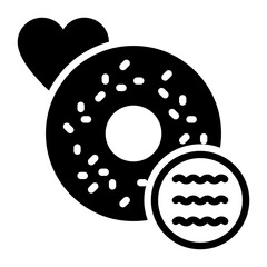 donut icon, glyph icon style