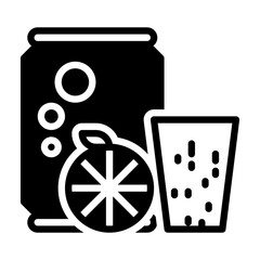soft drink icon, glyph icon style