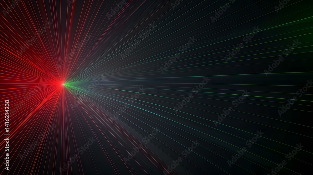 Aufkleber the image contains numerous thin lines of light emanating from a central point, radiating outwards. 