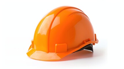 An isolated safety hard hat against a white background with space for text or graphics, ideal for illustrating safety campaigns, training materials, or product advertisements.