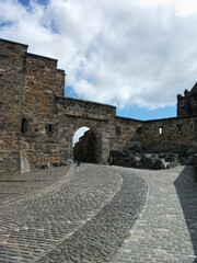Obraz premium Foog's Gate at the approach to the Edinburgh castle. Edinburgh Scotland