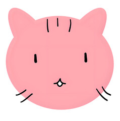Pink cat illustration, Cute kitty and adorable pet, Animal Character