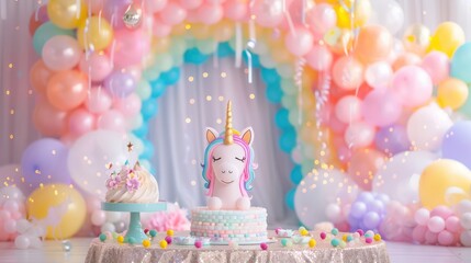 Rainbow Arch Balloon Photography Backdrop