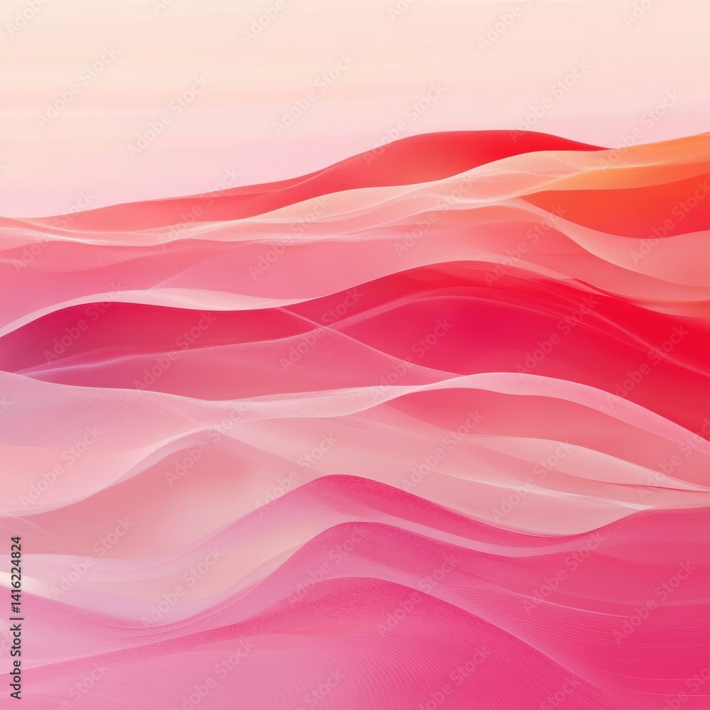 Poster soft, flowing lines create a vibrant color gradient.