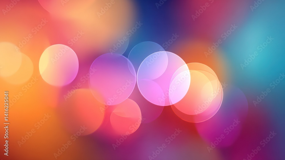 Poster a colorful abstract background featuring soft bokeh lights in vibrant hues, perfect for design and a
