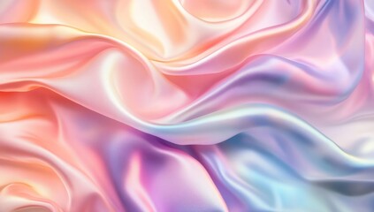 Obraz premium Pastel iridescent silk fabric texture.