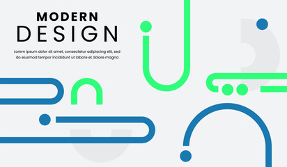 Blue and green abstract geometric background vector illustration