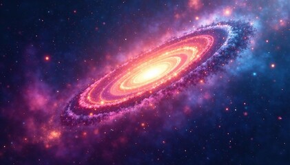 Naklejka premium Abstract swirling nebula, cosmic dust seamless loop , wallpaper, energy