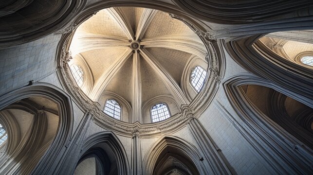 Architectural marvel, Detailed ceiling of a gothic cathedral church