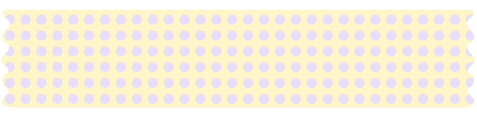 Creamy Yellow Purple Dot Tape