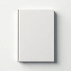 Simple book cover template with white background and subtle shadows, white, modern