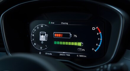 EV Dashboard Charging Display.