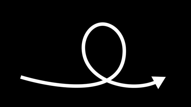 Circular movement arrow indicating a text or other object