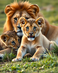 A lion family