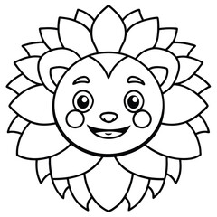 Fototapeta premium Cartoon Flower – Cute and Playful Floral Illustration