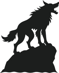 Halloween Werewolf Silhouette – Minimal Spooky Vector Design