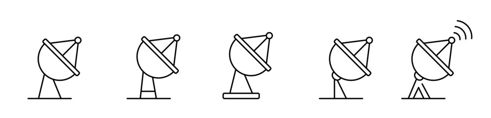 dish antenna. Satellite dish antenna icon, vector. Silhouette of Antenna, dish, satellite, communication icon vector design for app, logo, website. Vector illustration.