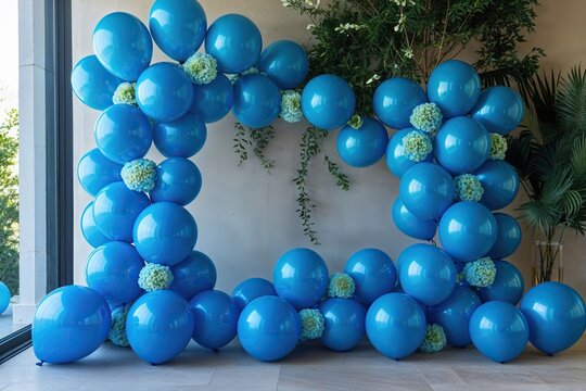 Captivating Blue Balloon Banner for a Tranquil and Joyful Celebration