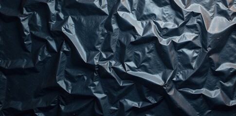 Wrinkled plastic wrap texture on a dark surface , surface, wrinkles