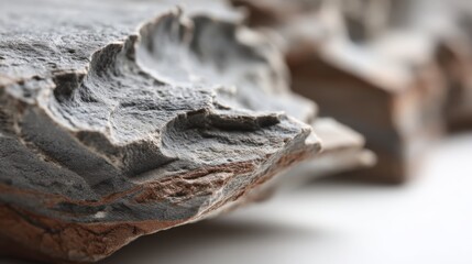Gray and Brown Textured Rock Formation: A Close-Up Study in Minimalist Style