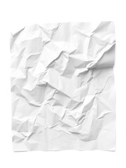 crumpled or folded paper texture with a transparent background isolated with white highlights, png