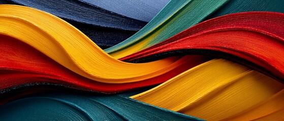 Abstract colorful paint swirls