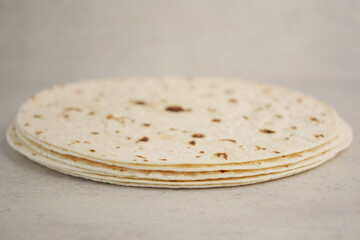 stack of indian chapati on a table 