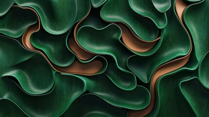 Obraz premium Forest green and brown abstract art background texture organic shapes 
