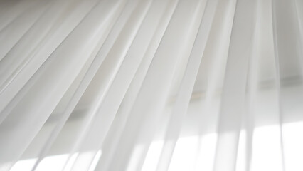 Obraz premium White netted tulle backdrop with light flow and delicate modern aesthetic