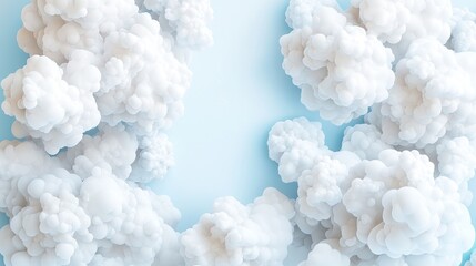 Fototapeta premium Soft white and light blue fluffy texture background image dreamy clouds cotton aesthetic