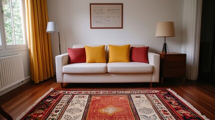 Cozy living room decor aesthetic modern home interior design inspiration bright environment inviting viewpoint