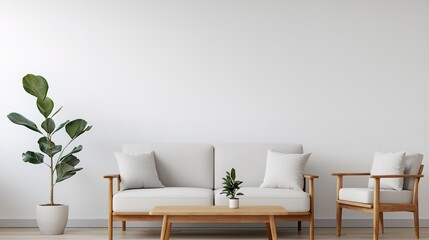 Modern minimalist sofa set in a bright living room sleek design cozy environment inviting viewpoint
