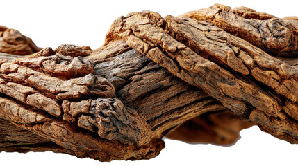 Fototapeta premium Gnarled Wood: A close-up shot of a weathered piece of wood. The texture shows the passage of time, with deep crevices and a rich, natural color.