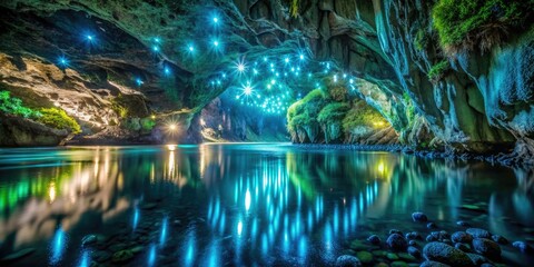 Glow Worm Cave New Zealand: Magical Underground River, Bioluminescent Wonders, Night Photography