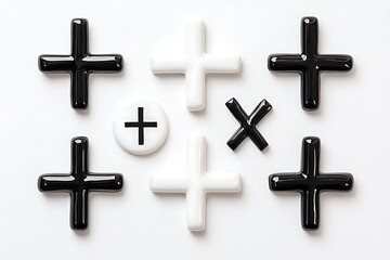 Fototapeta premium Plus Minus Pattern Design