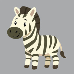 cute zebra with stripes doing nothing