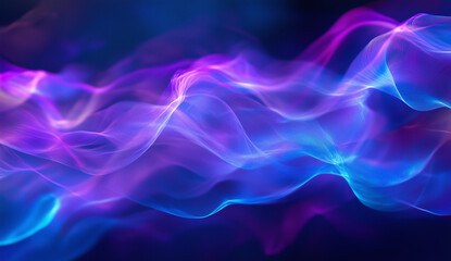 Fototapeta premium 背景素材 | AI、テクノロジー、未来のイメージ、青と紫のネオン