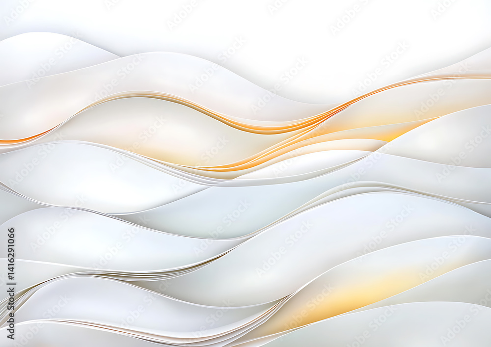 Poster abstract paper waves creative studio digital art soft tones close-up view flowing forms for artistic