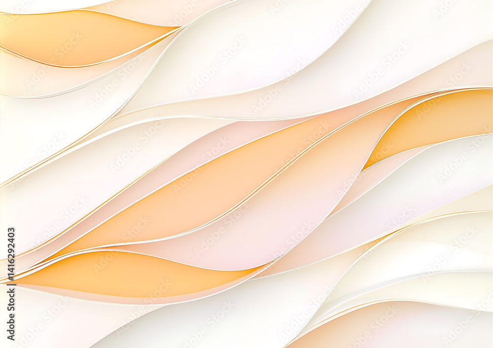 Poster abstract paper waves creative studio digital art soft tones close-up view flowing forms for artistic