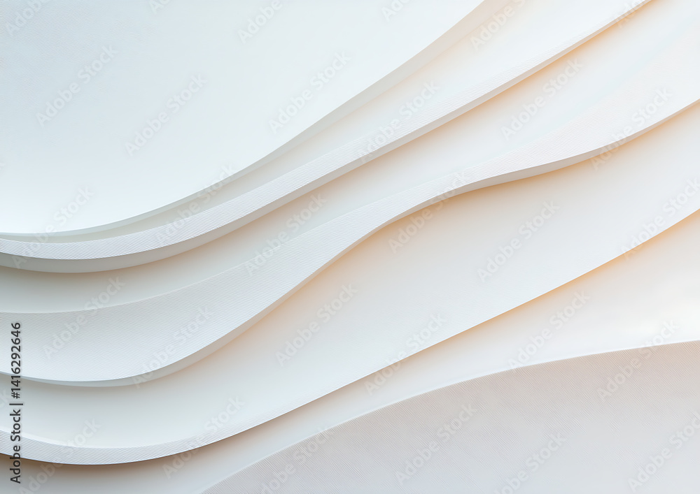 Poster abstract paper waves creative studio digital art soft tones close-up view flowing forms for artistic